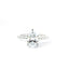 14KT WHITE GOLD SOLITAIRE RING FOR A 1.5CT PEAR SHAPE CENTER STONE 140-08436