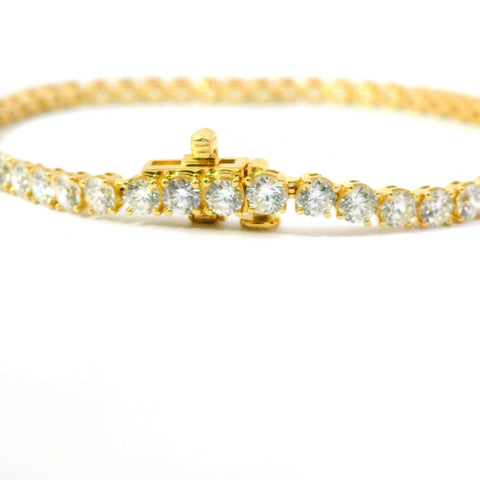 14KT YELLOW GOLD 6CTW ROUND DIAMOND TENNIS BRACELET KGBR35753-6.00CT
