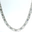 18KT WHITE GOLD ROUND AND EMERALD CUT DIAMOND LINE NECKLACE 165-00497
