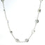 18KT WHITE GOLD MIXED SHAPE DIAMOND STATION NECKLACE 165-00493