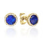 Luvente 14k Black Opal and Diamond Stud Earrings E04206