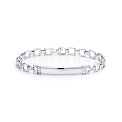 KWIAT 18KT ID Bracelet with Diamond Accents B-MF0116Y-0-DIA-18KY