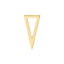 MIDAS Open Pyramid Stud Earrings on Post Back MF024174