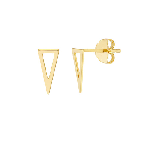 MIDAS Open Pyramid Stud Earrings on Post Back MF024174