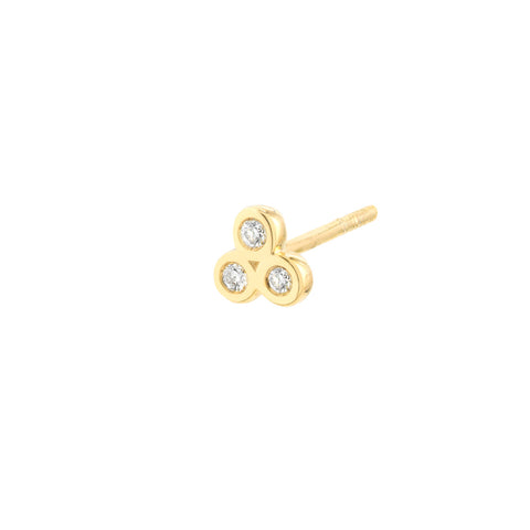 MIDAS 1/10tcw Diamond Trinity Stud Earrings MF033894