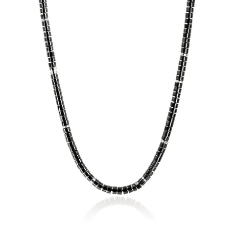 John Hardy Heishi Necklace, Sterling Silver, Black Onyx, 6MM NMS290141BON