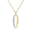 14KT YELLOW GOLD DIAMOND FASHION NECKLACE 18" 165-00508