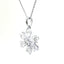 14KT WHITE GOLD 3.5CTW FLOWER CLUSTER NECKLACE PDP00059-3.50CT-VJ