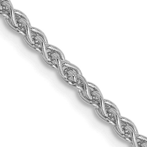 14K White Gold 18 inch 2.1mm Spiga with Lobster Clasp Chain