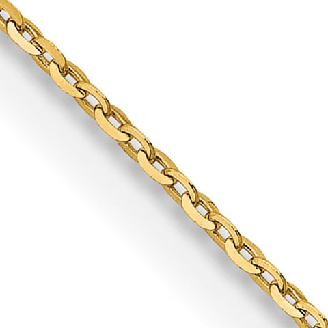 14KT Gold Diamond-Cut Cable Pendant Chain PEN-144