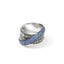 John Hardy JH Essential Pavé Crossover Ring, Sterling Silver, Gemstones