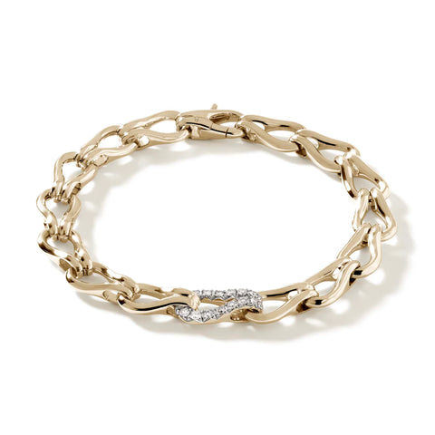 John Hardy Surf Bracelet, Diamonds 8.5MM