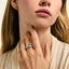 John Hardy Pebble Stacking Ring Trio, Gold, Sterling Silver, Diamonds RZZP9721332DI