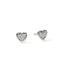 John Hardy Essential Heart Stud Earrings, Sterling Silver, Diamonds EBP989662DI