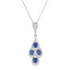 18KT WHITE GOLD SAPPHIRE AND DIAMOND PENDANT 231-00306