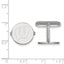 Sterling Silver University of Wisconsin Letter W Cuff Links