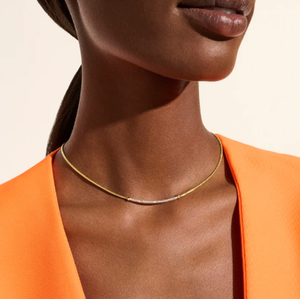John Hardy Essential Pavé Necklace, Gold, Diamonds, 1.8MM NGGX986972DI