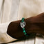 John Hardy Legends Cobra Bracelet, Sterling Silver, Malachite, 8MM BUS603841MHTS