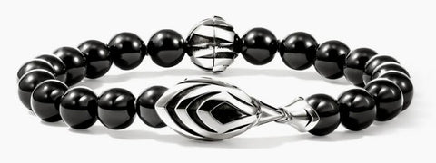John Hardy Legends Eagle Bracelet, Sterling Silver, Black Onyx, 8MM BUS603851BONYS