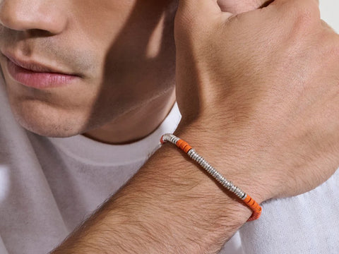 John Hardy Heishi Bracelet, Sterling Silver, Enamel