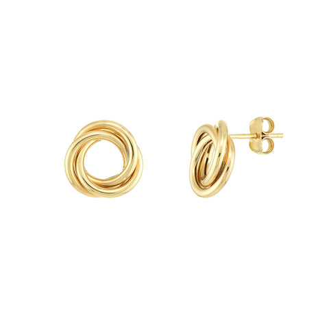 MIDAS Open Love Knot Stud Earrings on Post Back TM001487