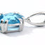 14KT WHITE GOLD BLUE TOPAZ PENDANT 230-02442
