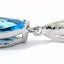 14KT WHITE GOLD BLUE TOPAZ PENDANT 230-02445