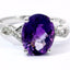 14KT WHITE GOLD AMETHYST RING 200-04243