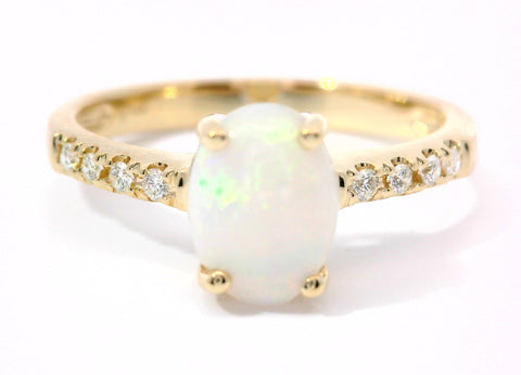 14KT YELLOW GOLD OPAL RING 200-04245