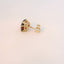 Gold earrings showing the back and setting style