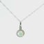 14KT WHITE GOLD OPAL AND DIAMOND HALO NECKLACE 230-02460