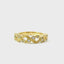 14KT YELLOW GOLD DIAMOND ACCENTED WAVE RING 130-01717