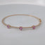 14KT Rose Gold Sapphire Heart Bangle Bracelet