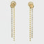 14KT YELLOW GOLD DIAMOND DANGLE EARRINGS 150-07176