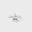 14KT WHITE GOLD SOLITAIRE RING FOR A 1.5CT PEAR SHAPE CENTER STONE 140-08436