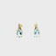 YELLOW GOLD AQUAMARINE  AND DIAMOND EARRINGS 210-03211