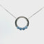 14KT WHITE GOLD AQUAMARINE CIRCLE NECKLACE 230-02419