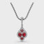 Fana Halo Ruby and Diamond Cluster Pendant P1740R