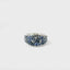 14K White Gold Pave Sapphire and Diamond Ring