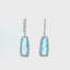 14K White Gold Swiss Blue Topaz Earrings with Diamond Accent 150-06776