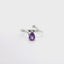 WHITE GOLD AMETHYST AND DIAMOND BYPSS RING 200-04187