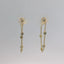 14K Yellow Gold Bezel Set Diamond Chain Link Earrings