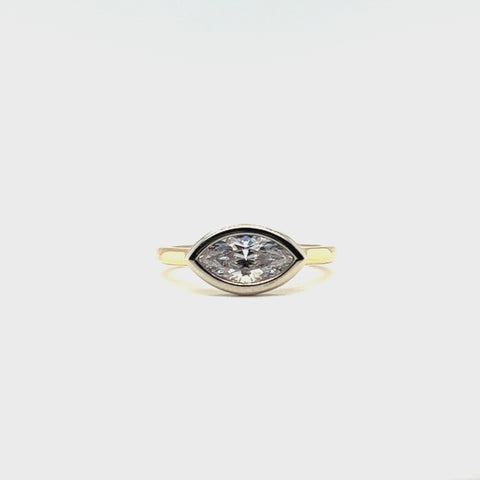 Blair Custom Marquise Bezel Engagement Ring