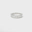 14K White Gold and Baguette Diamond Band