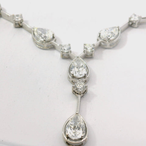 18KT WHITE GOLD DIAMOND LARIAT NECKLACE 165-00499