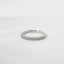 14K White Gold and Natural Diamond Milgrained Band