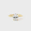 14KT YELLOW GOLD HIDDEN HALO SOLITAIRE RING FOR A 1.5CT OVAL CENTER STONE 140-08439