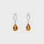 WHITE GOLD CITRINE AND DIAMOND DANGLE EARRINGS 210-03210