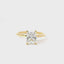 14KT YELLOW GOLD HIDDEN HALO SOLITAIRE RING FOR  1.5CT EMERALD CUT CENTER STONE 140-08437
