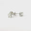 14K White Gold Oval Diamond Stud Earrings